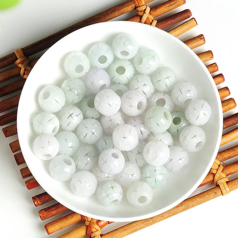 13X13X13mm Natural Jade Beads Jadeite Bead WBD72