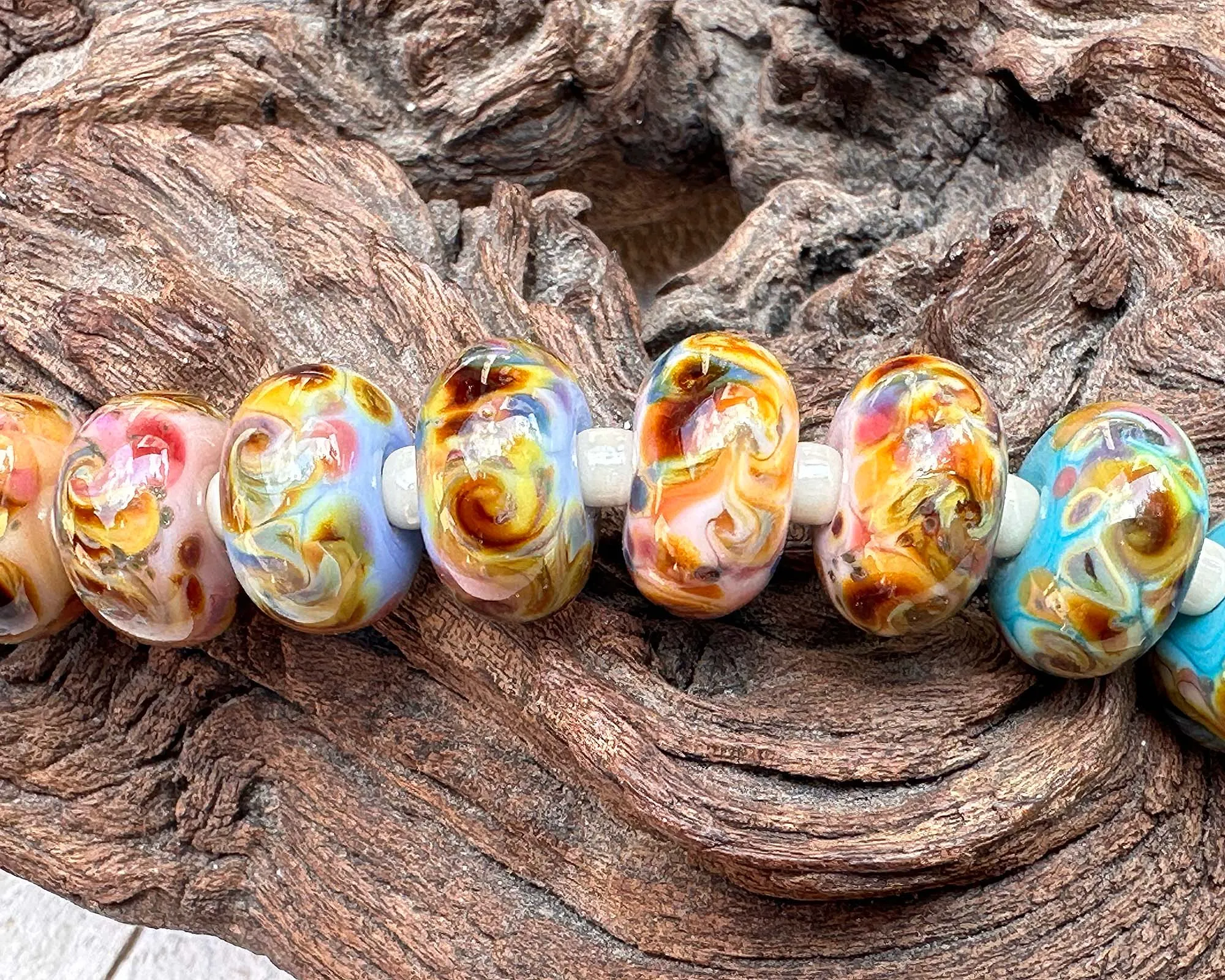 16 Harvest Spring Lampwork Beads Set SRA