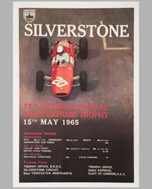 1965 International Daily Express Trophy at Silverstone original event poster