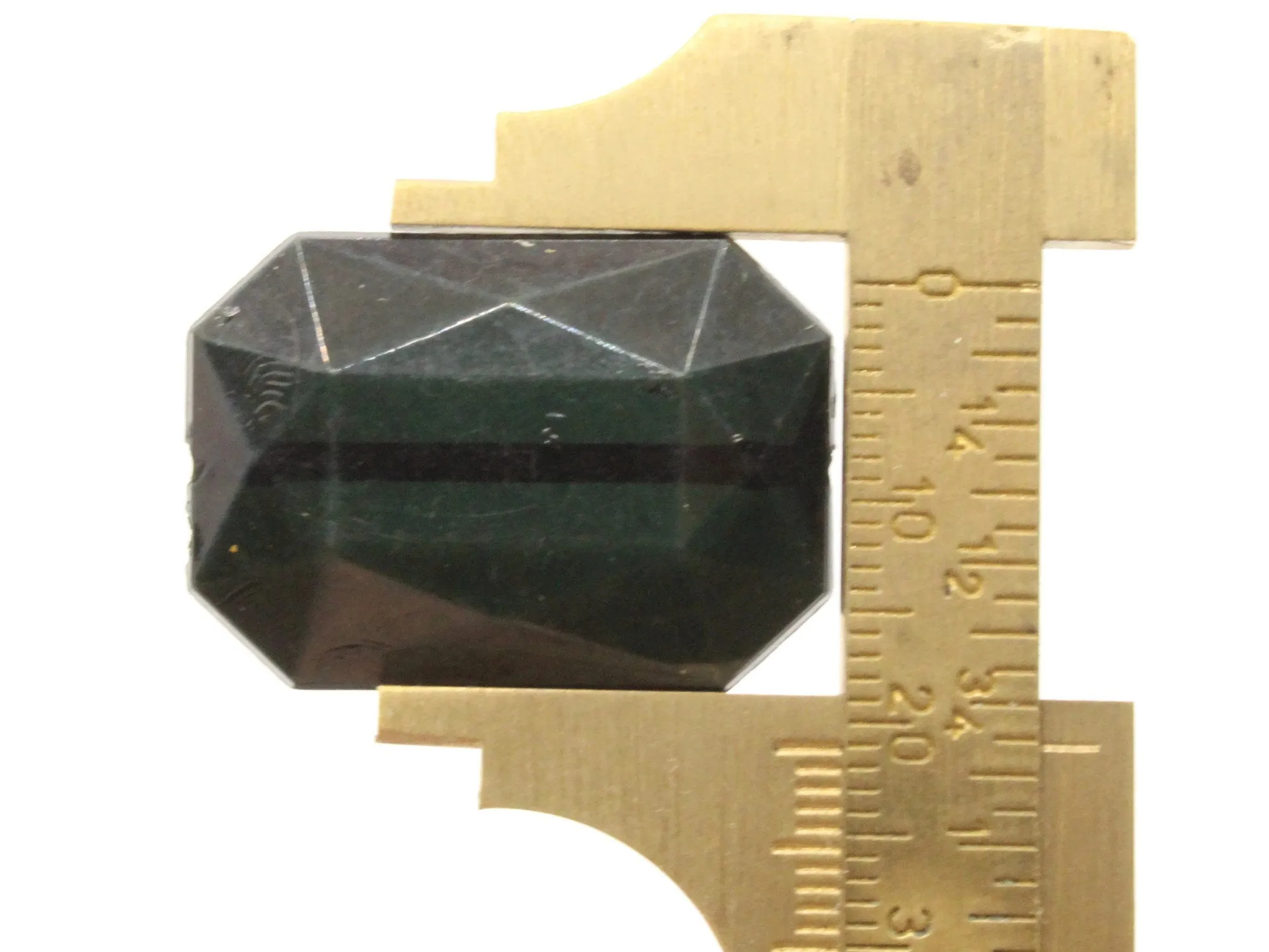 6 30mm Black Rectangle Acrylic Jewel Beads