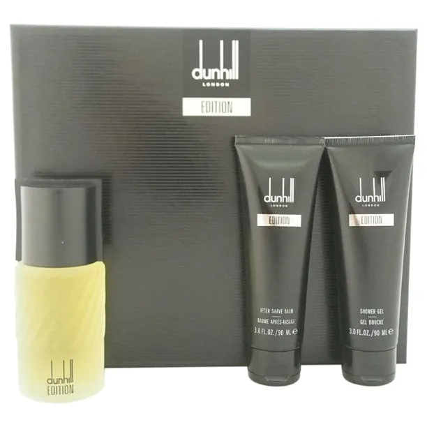 Alfred Dunhill Dunhill London Edition 3.4 Oz Edt Spray, 3.0 Oz After Shave Balm, 3.0 Oz Shower Gel Set Men Perfume