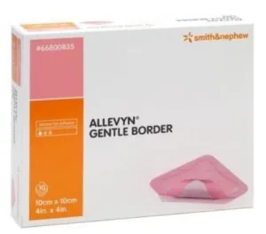 ALLEVYN Gentle Border 10cm x 10cm x10 Adhesive foam dressing 66800270