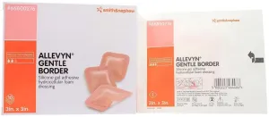 ALLEVYN Gentle Border Adhesive Dressing 3" x 3"