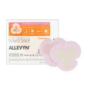 Allevyn Gentle Border Lite Multisite Foam Dressings 8cm x 8.4cm