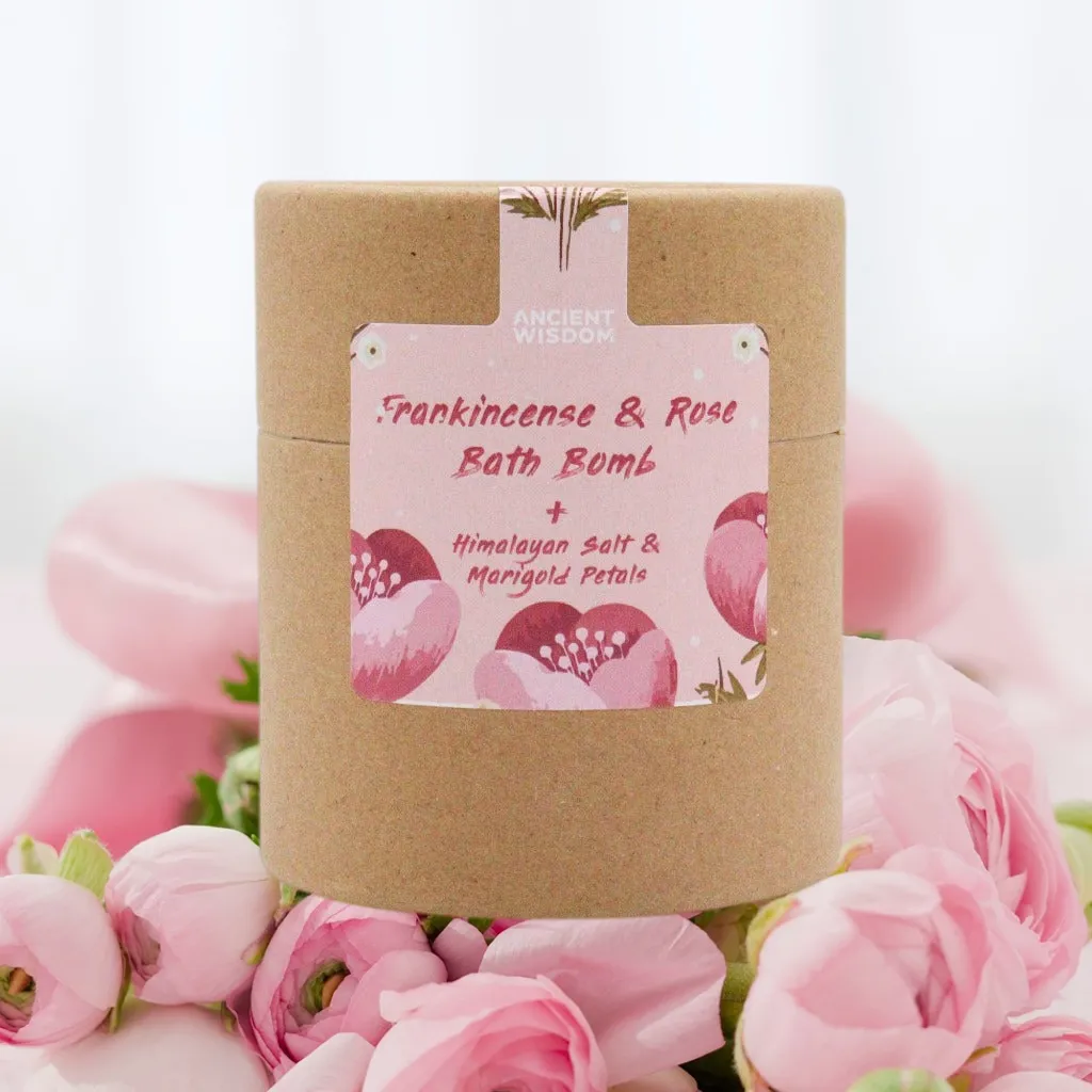 Aromatherapy Bath Bomb Gift - Himalayan Bath Salt & Flowers