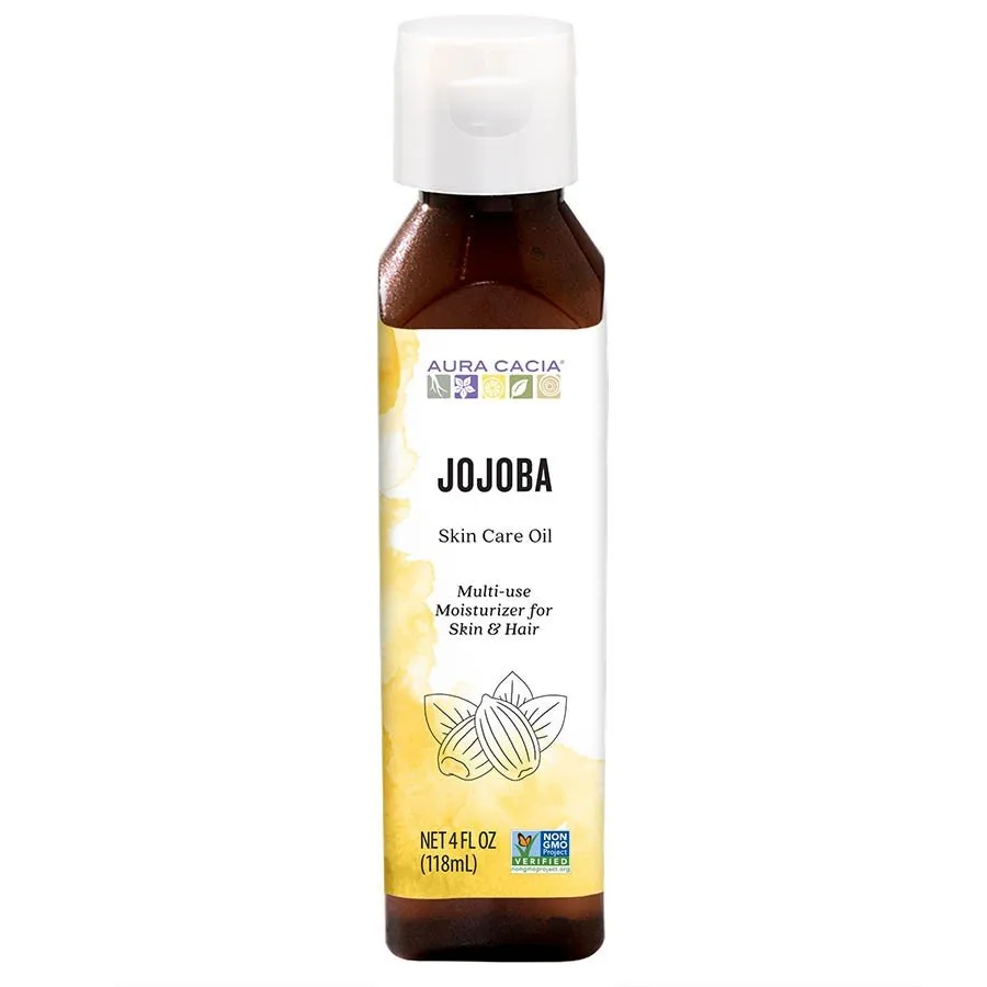 Aura Cacia Oil-Jojoba 4 oz Liquid