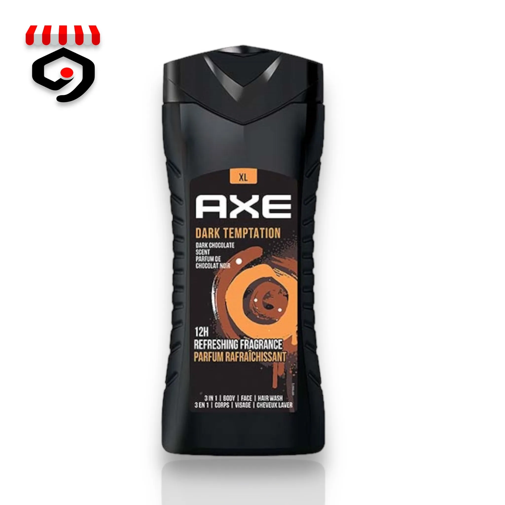 Axe Dark Temptation Dark Chocolate Scent 3in1 Body Wash 400ml