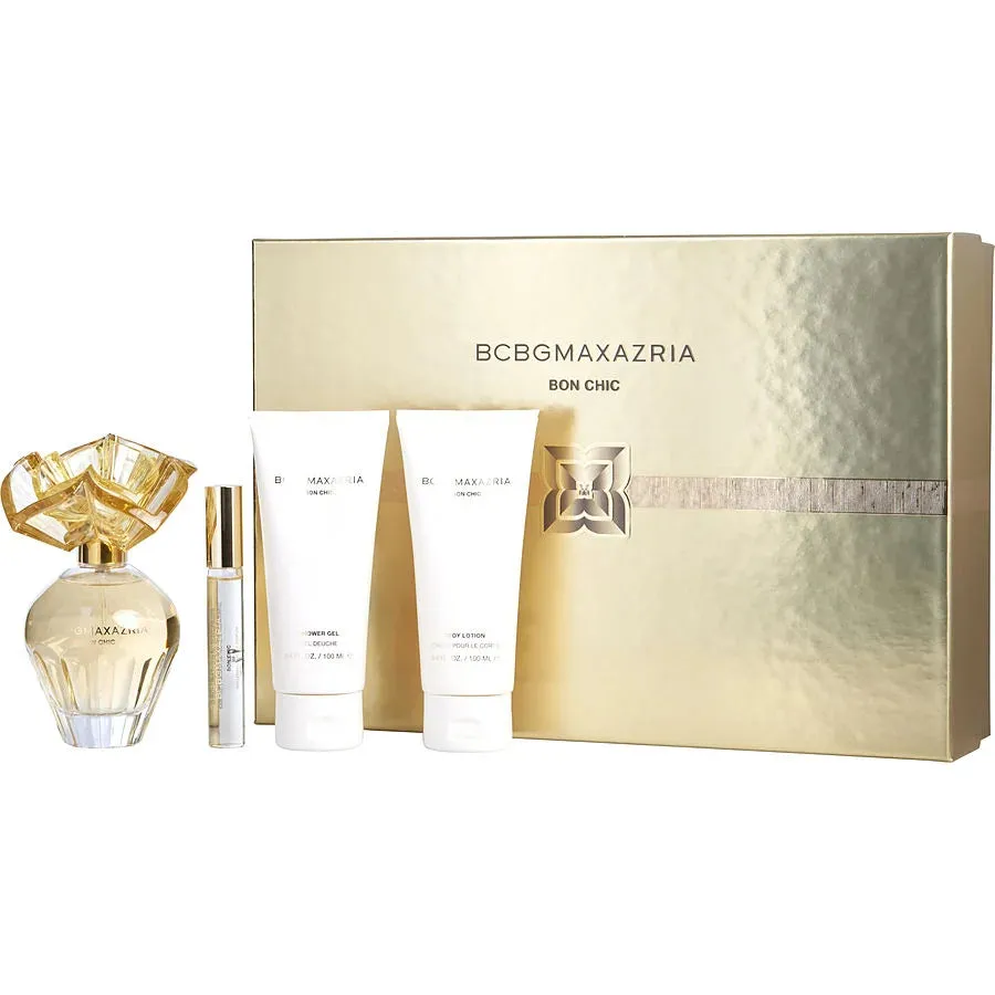 BCBG Maxazria Bon Chic 4PCS Gift Set - 100ML EDP Spray   100ML Body Lotion   100ML Shower Gel   10ML Rollerball (Women)