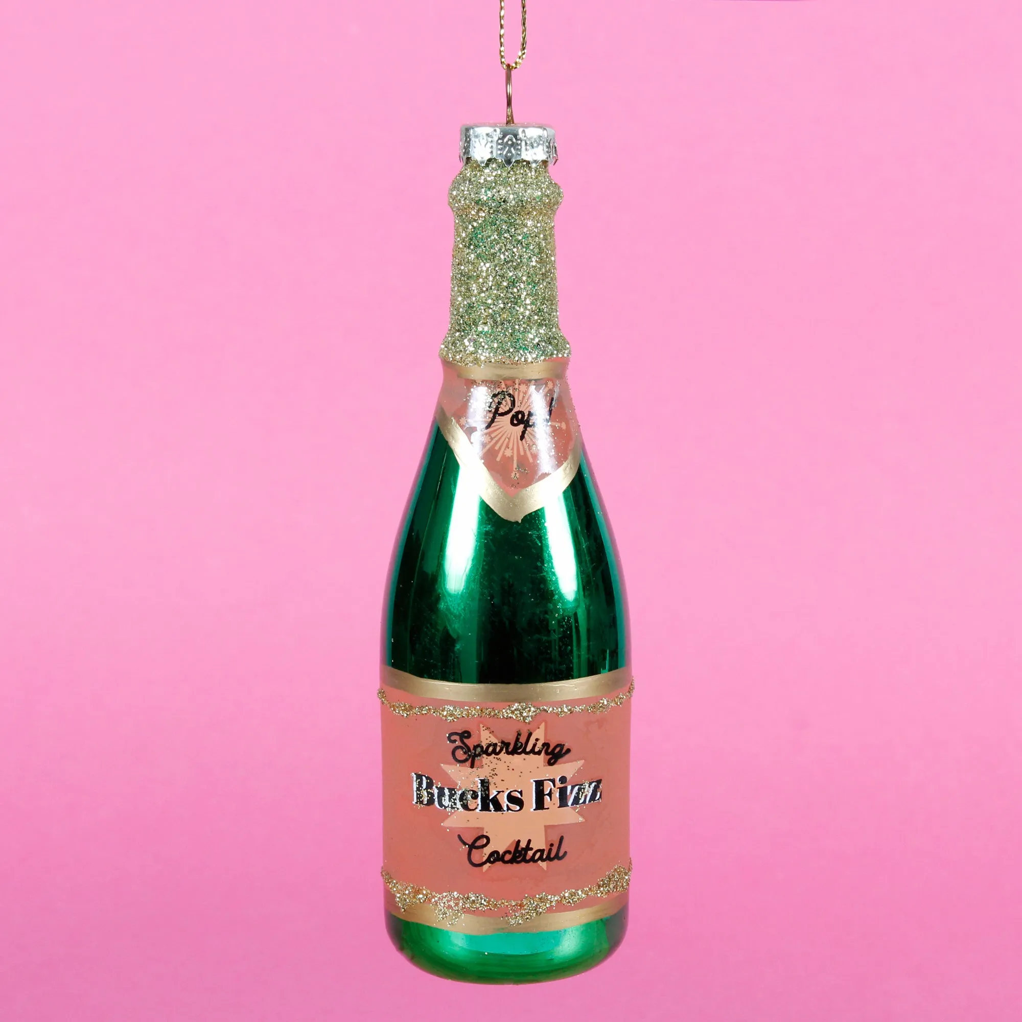 Bucks Fizz Bottle Shaped Bauble Hanging Decoration