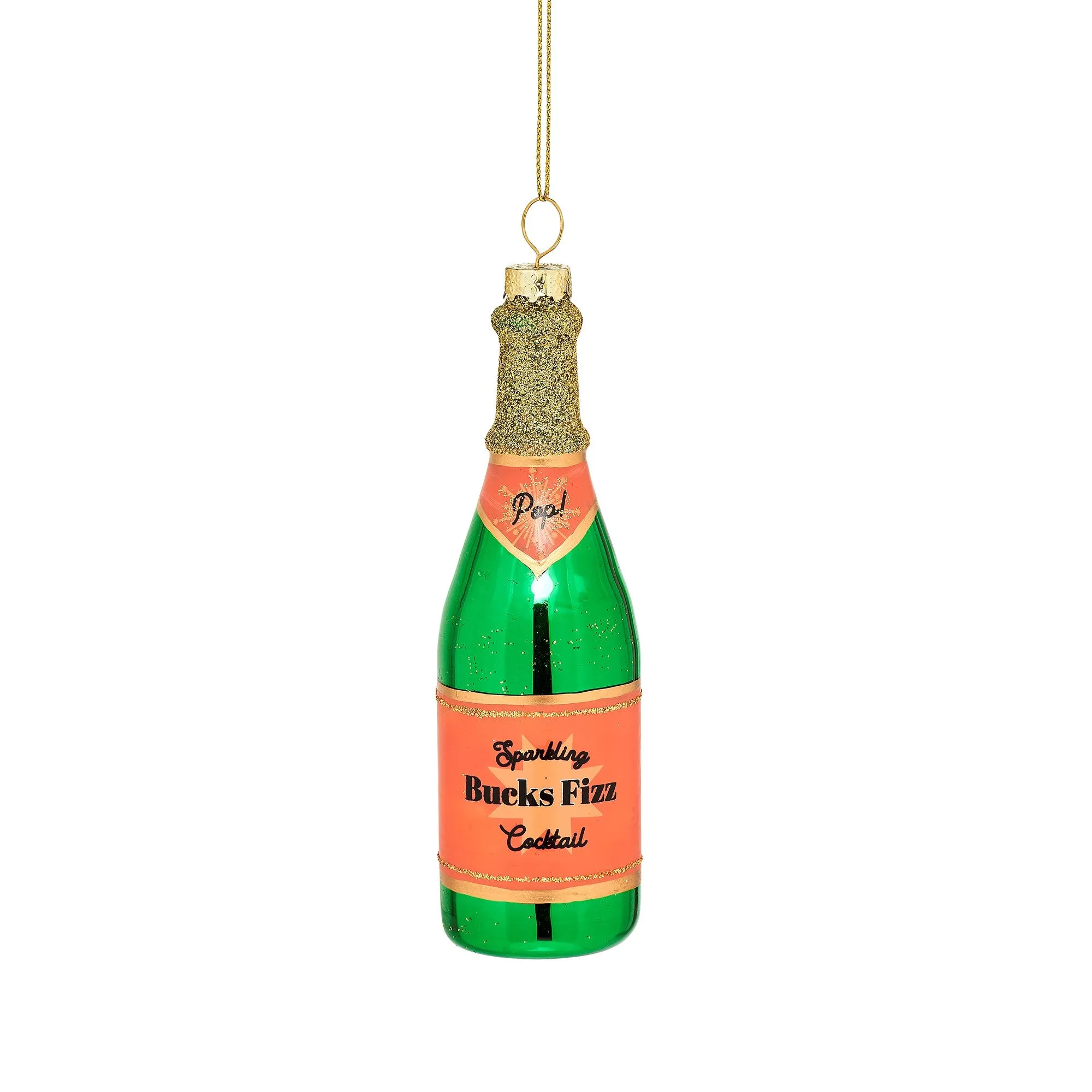 Bucks Fizz Bottle Shaped Bauble Hanging Decoration