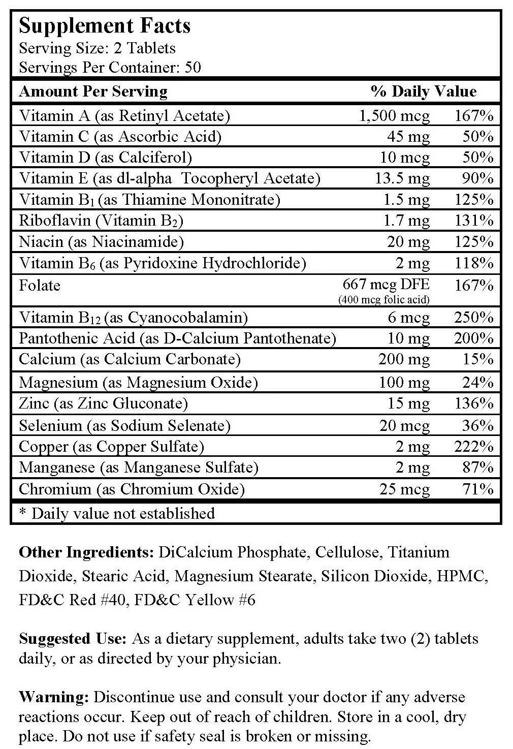 Central Vita Plus Multivitamin (100 Tablets)