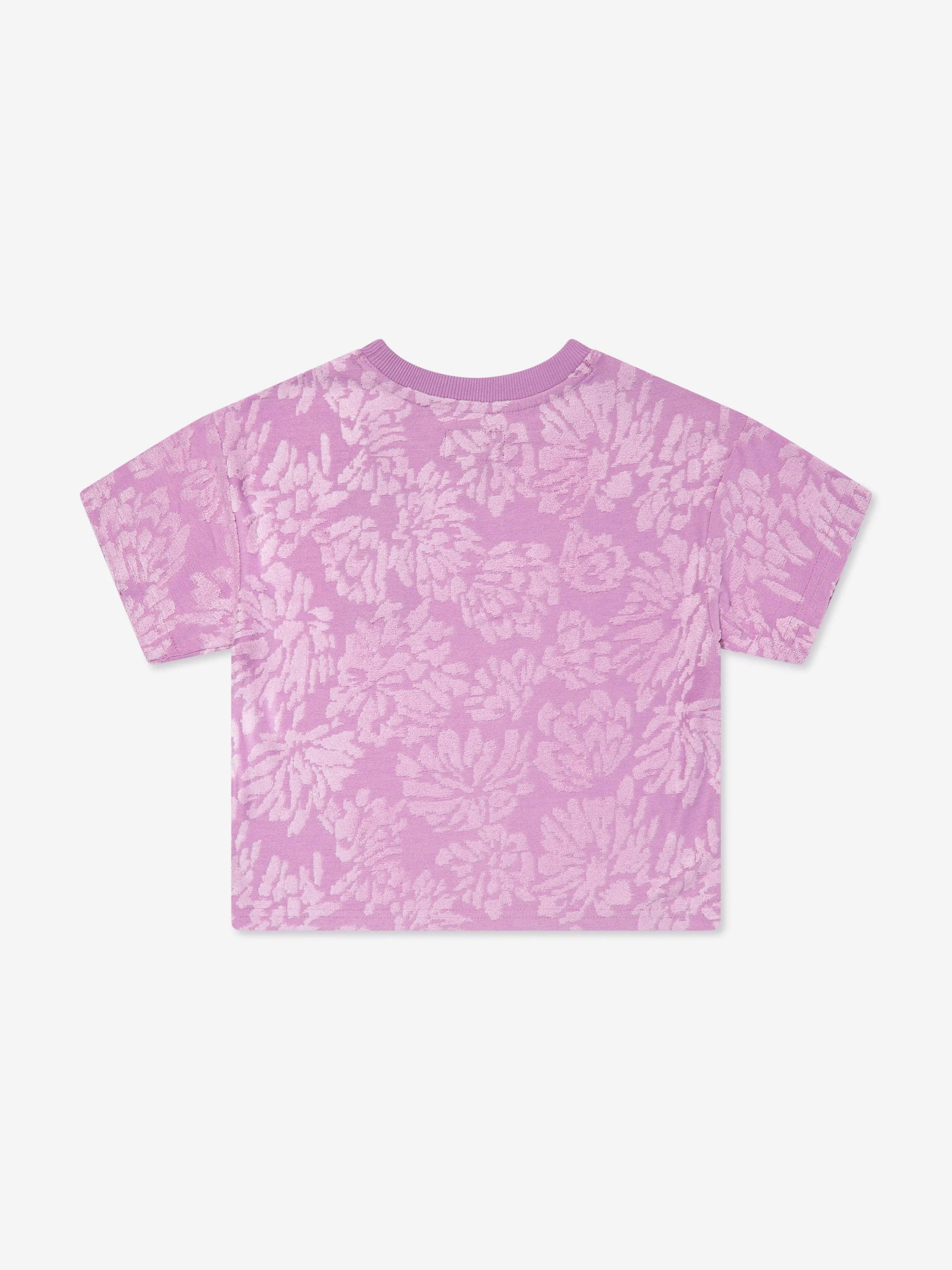 Converse Girls Floral Jacquard Dolman T-Shirt in Purple