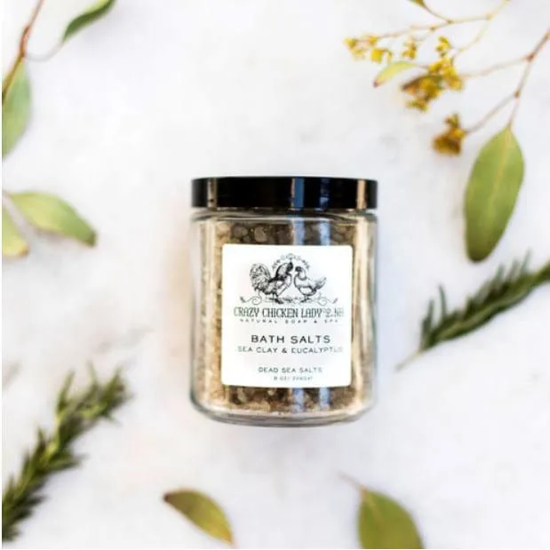 Dead Sea Salts, Clay, Eucalyptus and Charcoal Detoxifying Bath Salt Soak