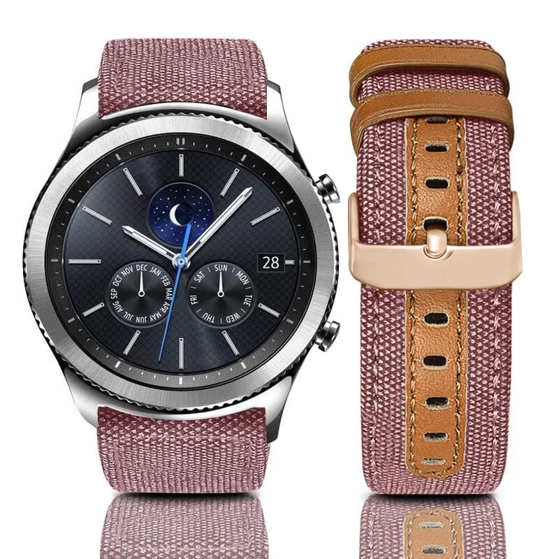 Denim & Leather Watch Straps Compatible with the Huawei Honor Magic Watch 2