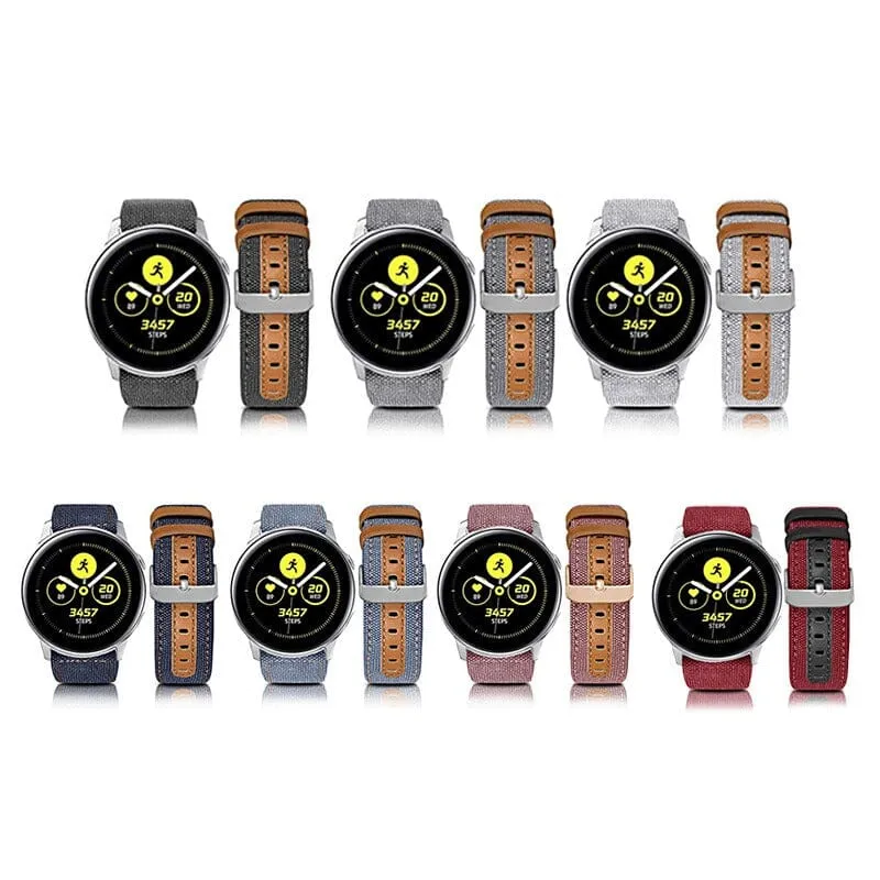 Denim & Leather Watch Straps Compatible with the Huawei Honor Magic Watch 2