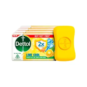 Dettol Lime Cool Bathing Soap Bar (Buy 3 Get 1 Free) 75g