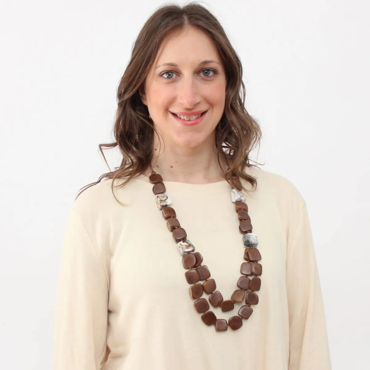 Double Strand Marble Joelle Necklace