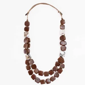 Double Strand Marble Joelle Necklace