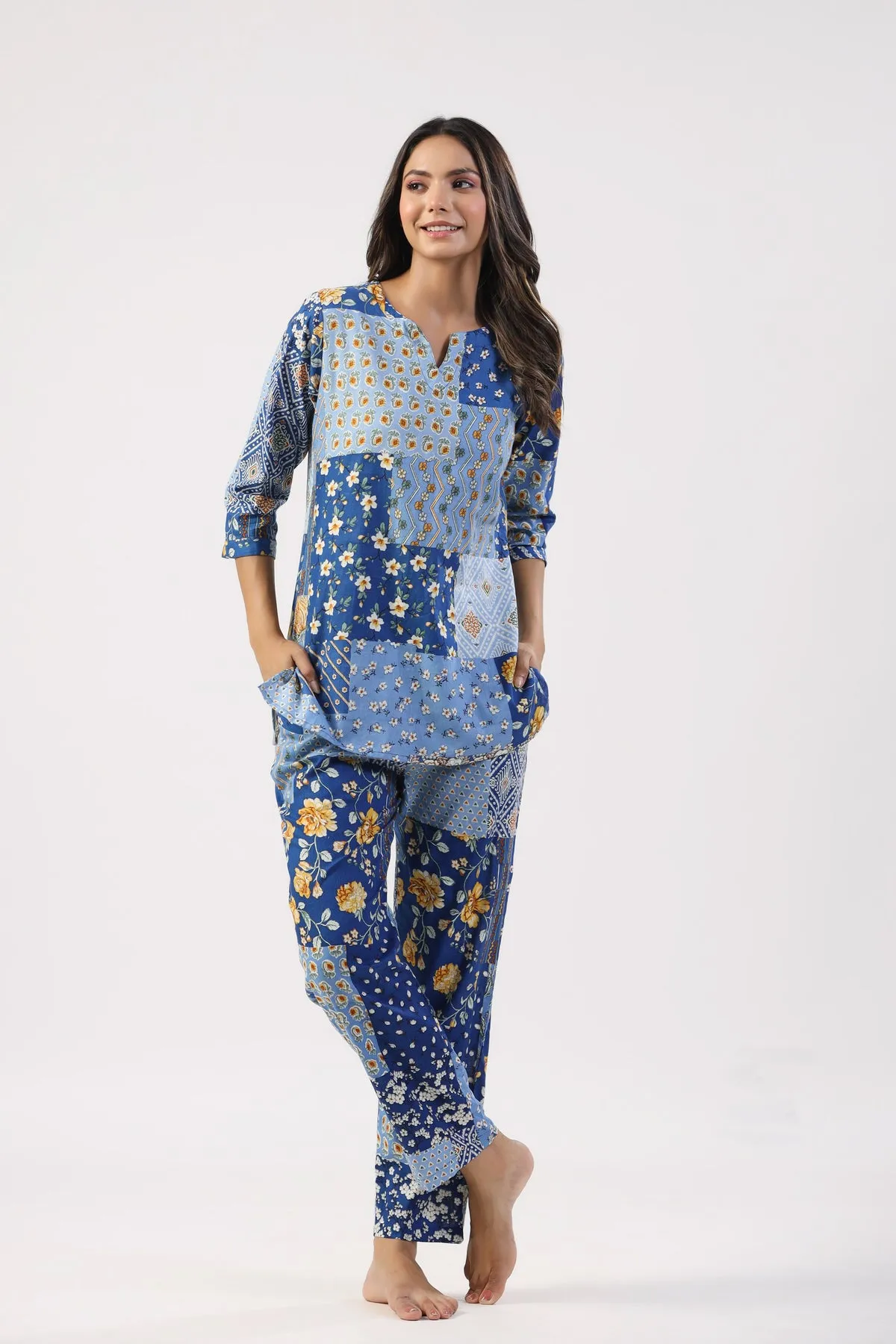 Dreamy Daybreak Cotton Loungewear Top Set