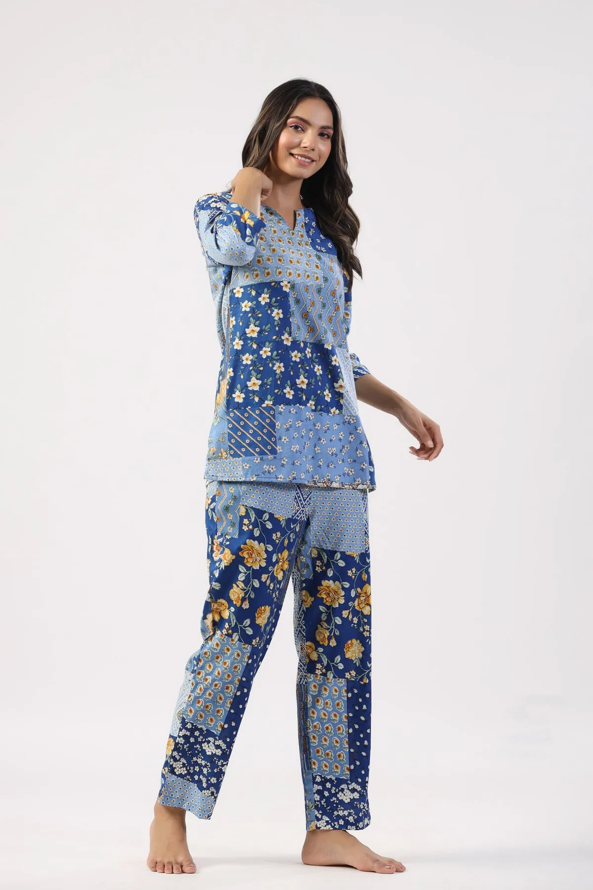 Dreamy Daybreak Cotton Loungewear Top Set