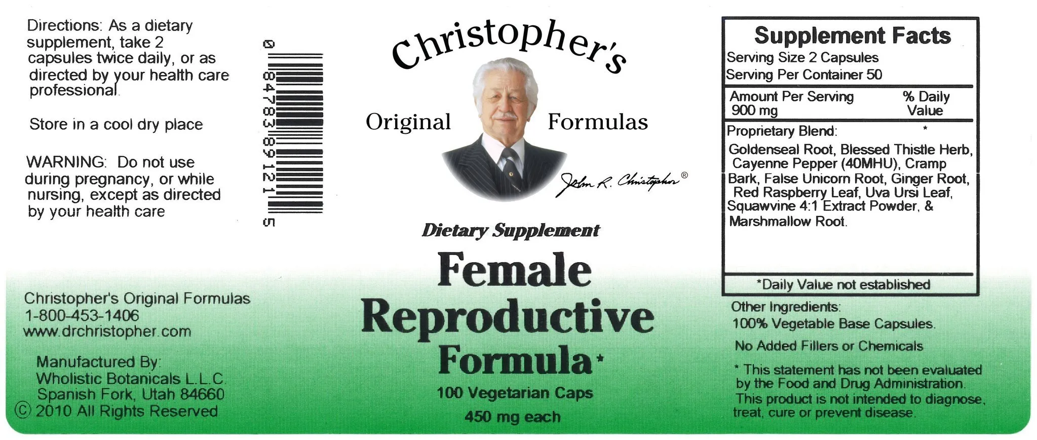 Female Reproductive Formula - 100 Capsules