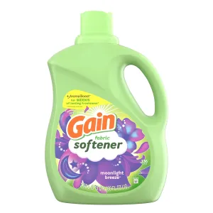 Gain Laundry Liquid Fabric Softener, Moonlight Breeze Fabric Conditioner, 100 fl oz, 136 Loads