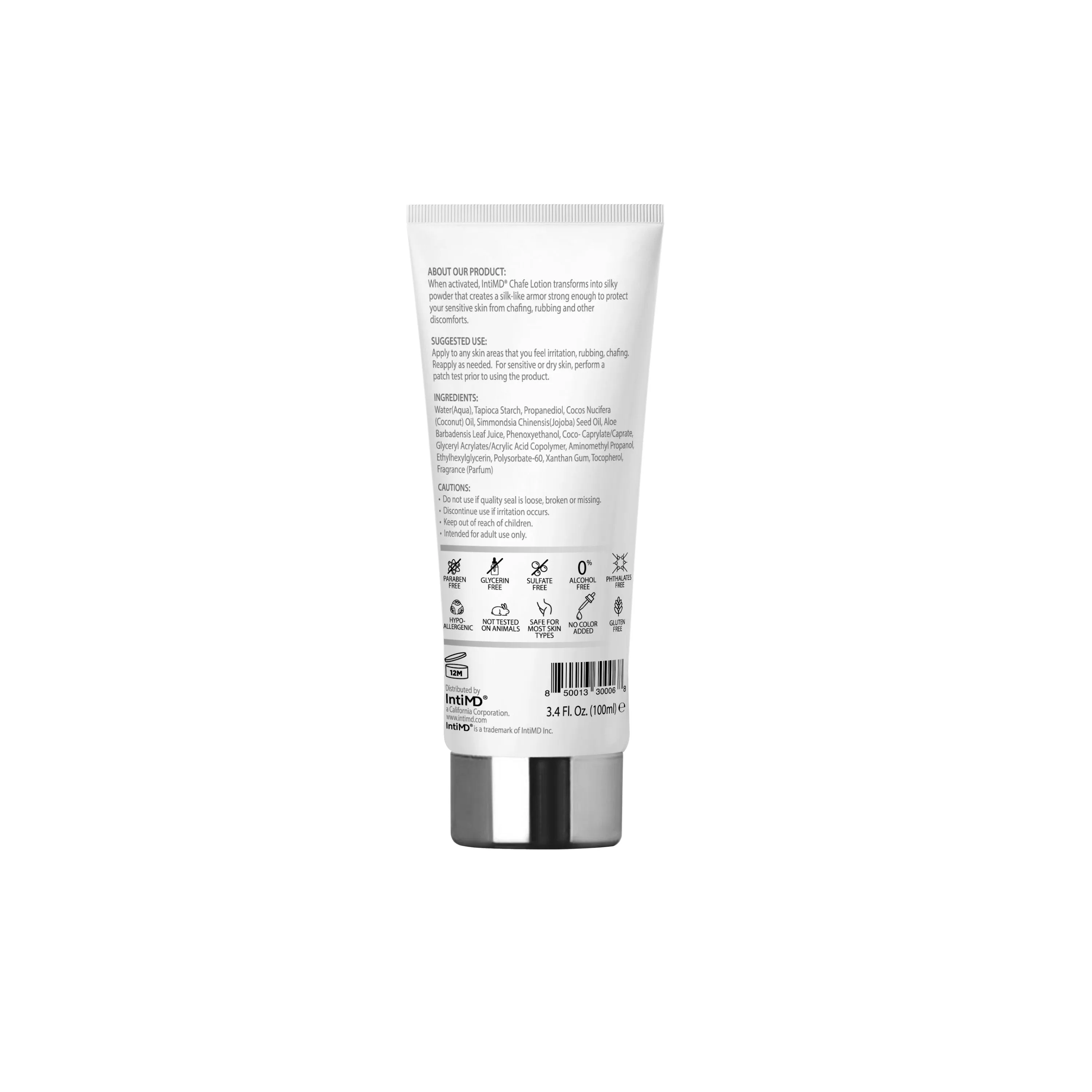 IntiMD Chafe Lotion with RealDry Formula 3.4 Oz.