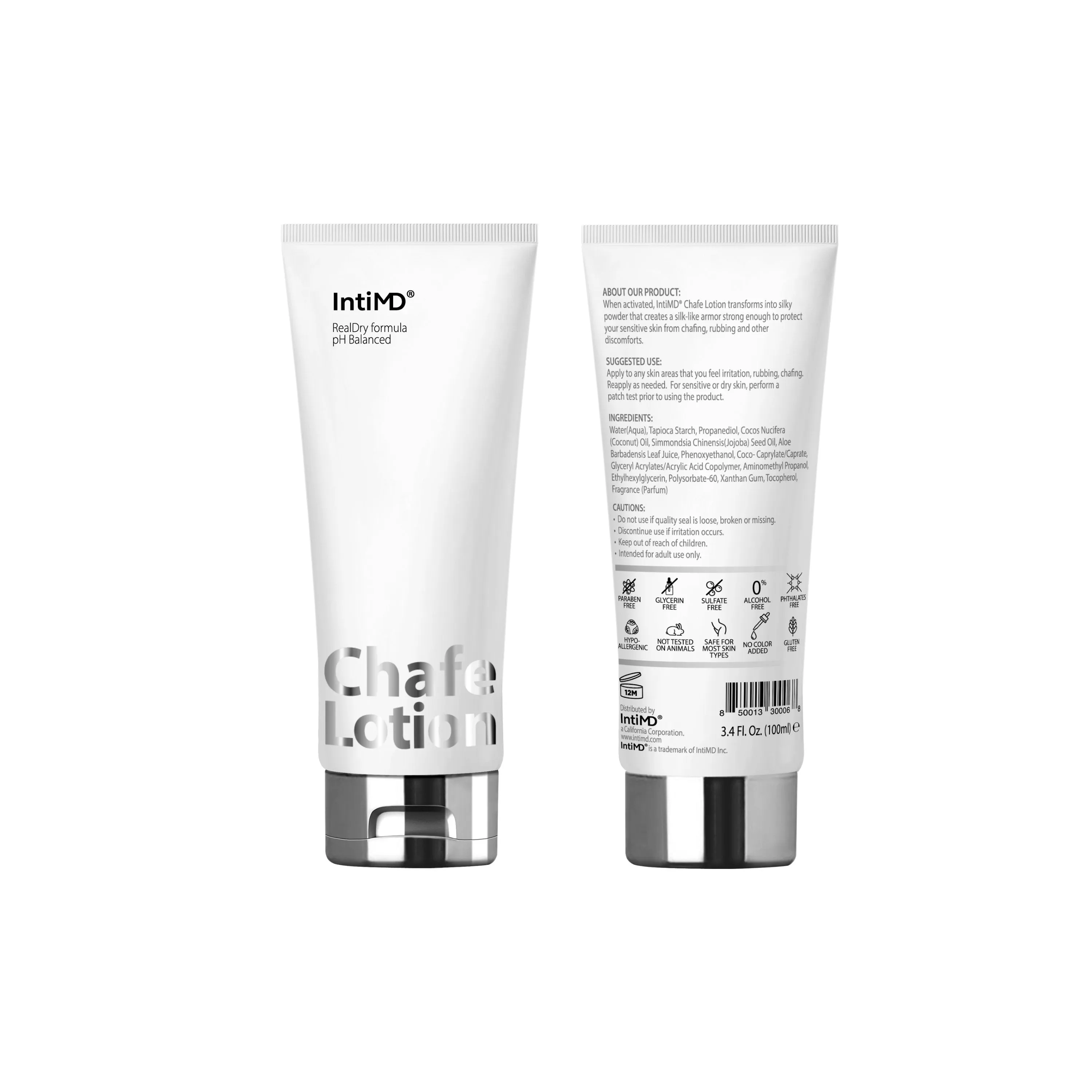 IntiMD Chafe Lotion with RealDry Formula 3.4 Oz.