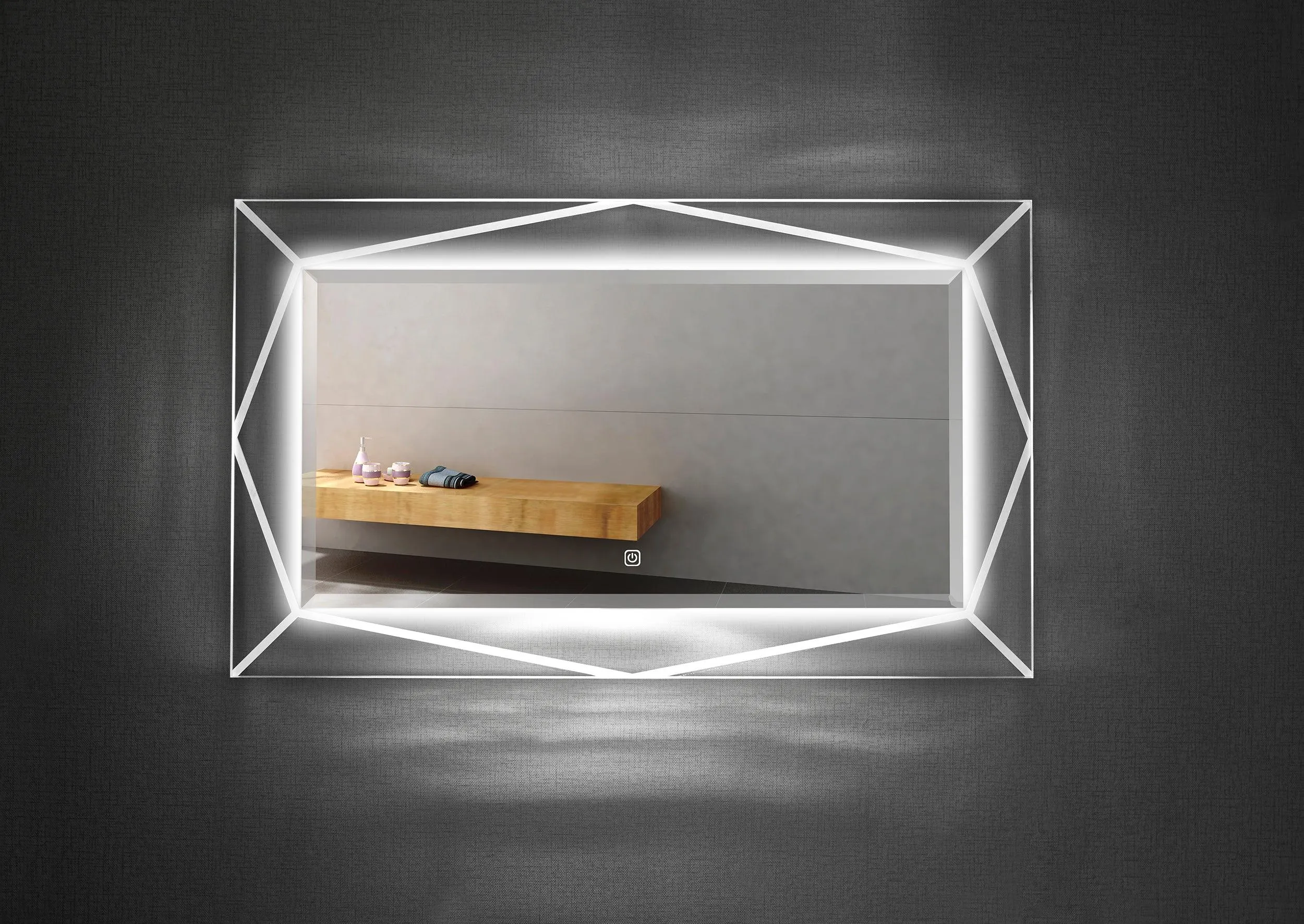 Luxurious Designer Rectangular LED Mirror