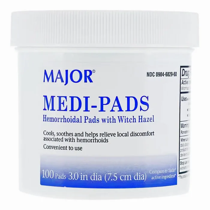 Medi-Pads Hemorrhoid Relief Pads with Witch Hazel 100 Count