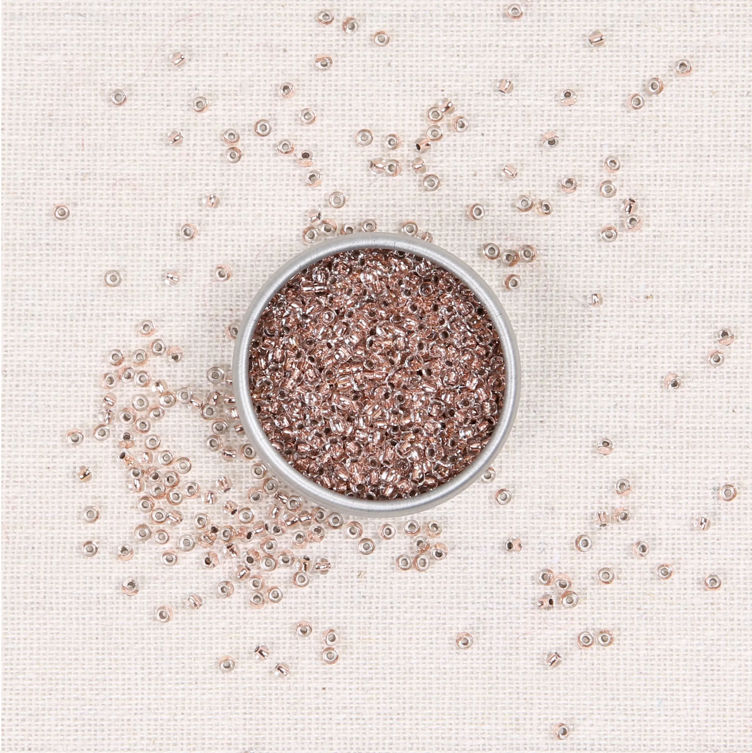 Metallic Sequins or Beads: Copper and Rose Gold