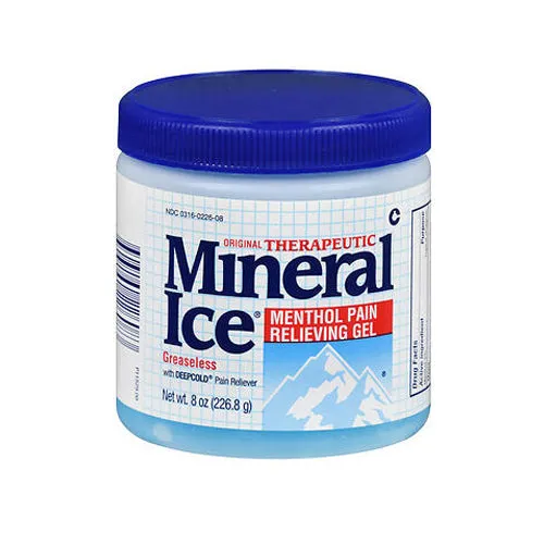 Mineral Ice Menthol Pain Relieving Gel Original 8 Oz By Mineral Ice