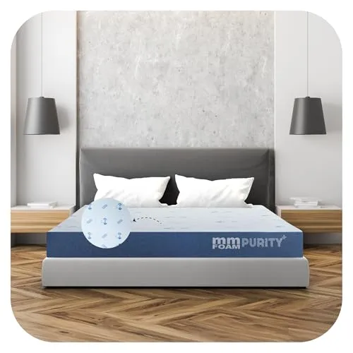 MM FOAM Purity  100% Natural Pincore Latex Hybrid Mattress | Hypoallergenic | High-Density PU Foam | Plush Design with 10-Year Warranty | King, 84 x 72 x 6