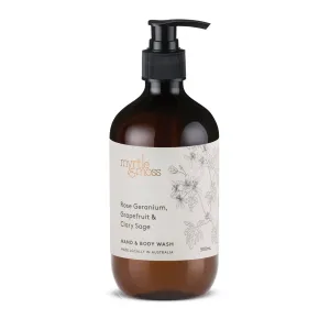 Myrtle and Moss Rose Geranium, Grapefruit & Clary Sage Body Wash 500ml