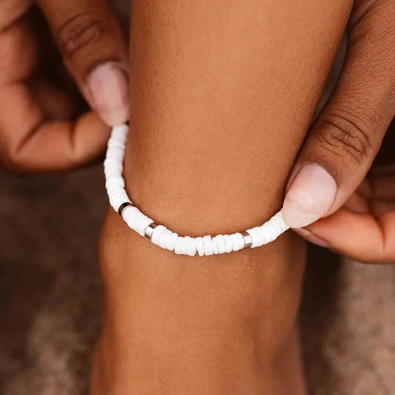 PURA V PUKA SHELL STRETCH ANKLET