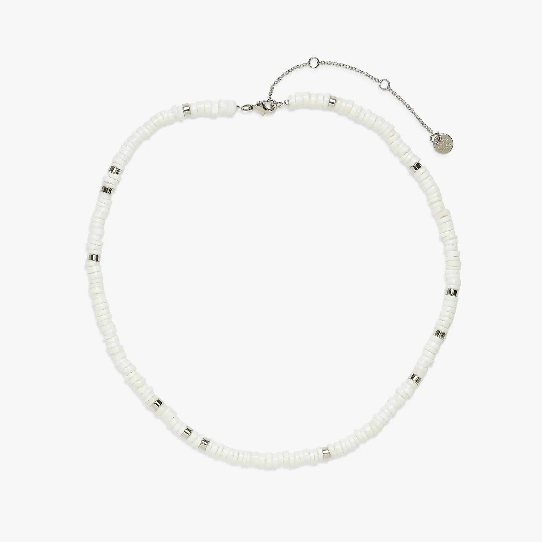 Pura Vida Choker Puka Shell Silver One Size