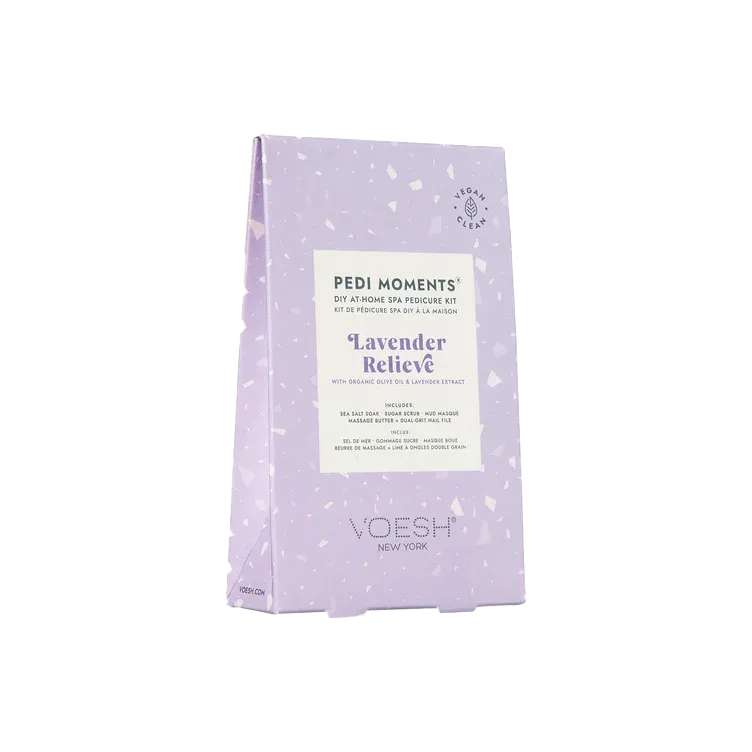 Voesh Pedi Moments Revitalizing At-Home Pedicure Kit – Lavender Relieve